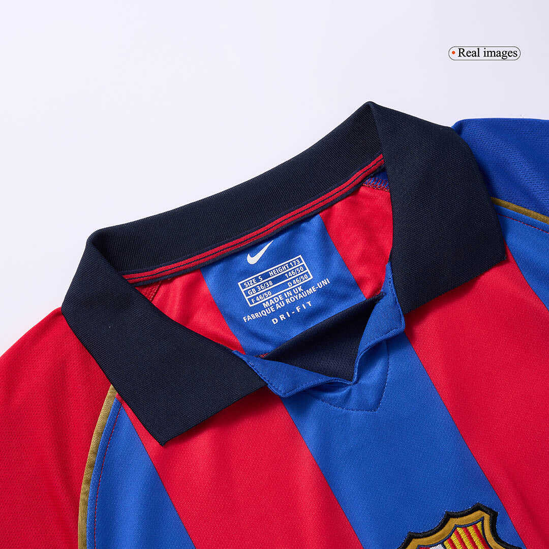 Retro 2001/02 Barcelona Home  Soccer Jersey Authentic Kit