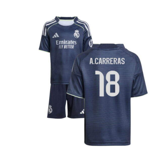2025-2026 Real Madrid Away Mini Kit (A.Carreras 18) | Sale Price