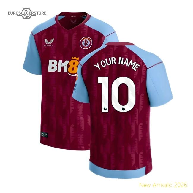 Authentic 2023-2024 Aston Villa Home Shirt (your Name) - Premium
