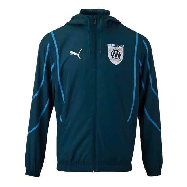2024-2025 Marseille Prematch Woven Jacket (Blue)