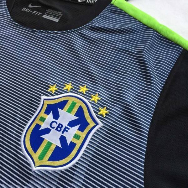 Advanced Fabric Brazil 2015-16 Black-Grey Training Shirt