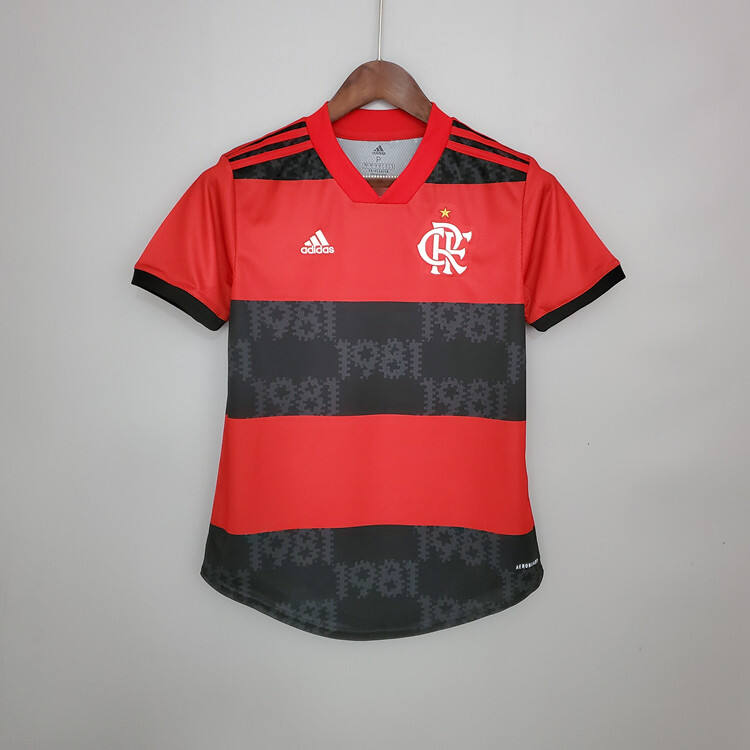 CR Flamengo Soccer Shirt Jersey Women 21-22 Home RedBlack Football