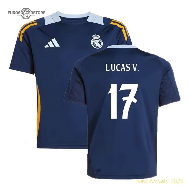 2024-2025 Real Madrid Training Jersey (navy) - Kids (lucas V 17)