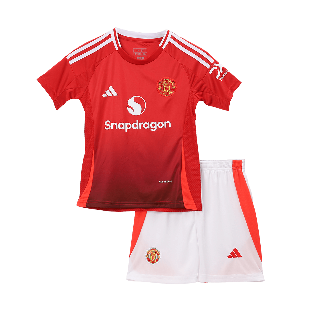 Manchester United Home Kids Soccer Jerseys Kit