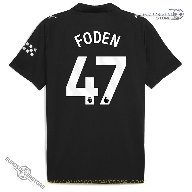 Manchester City's 25-26 Away Jersey with FODEN 47 Printing