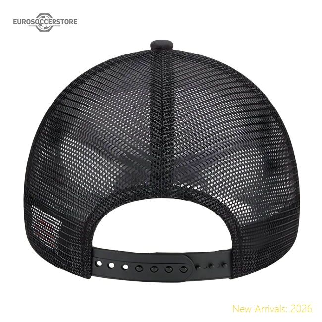 2023-2024 Ac Milan Black  Gold A Frame Trucker Cap - Official Design