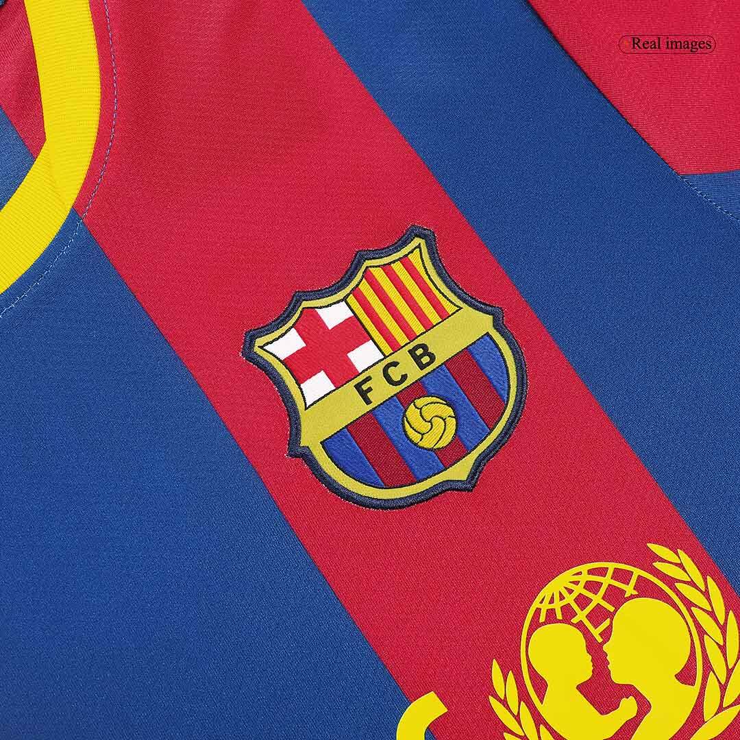 Retro DAVID VILLA #7 2010/11 Barcelona Home Soccer JerseyAuthentic Kit