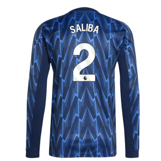 2025-2026 Arsenal Long Sleeve Away Shirt (Saliba 2) (Collector's Item)
