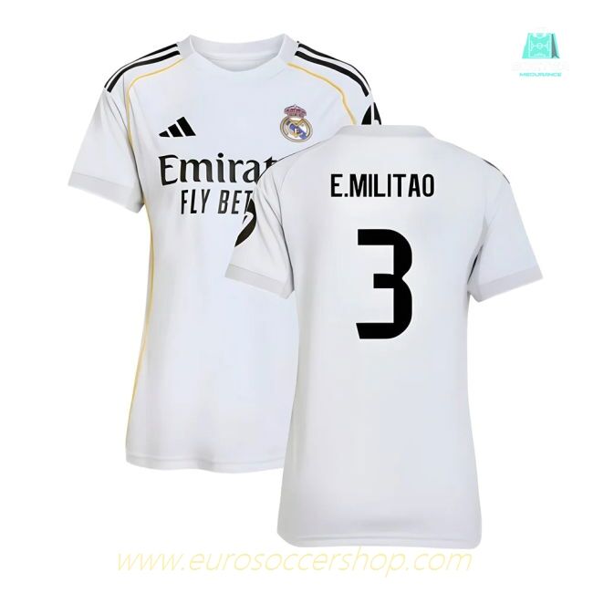 2025-2026 Real Madrid Home Shirt (Womens) (E.Militao 3)