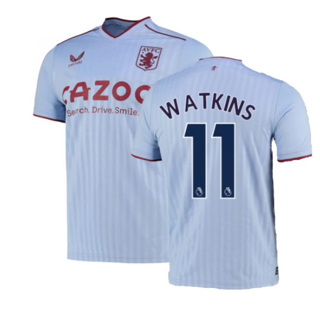 Licensed 2022-2023 Aston Villa Premier League Away Strip (WATKINS 11)