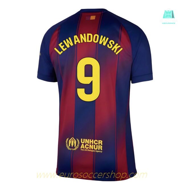 2025-2026 Barcelona Home Shirt (Lewandowski 9)