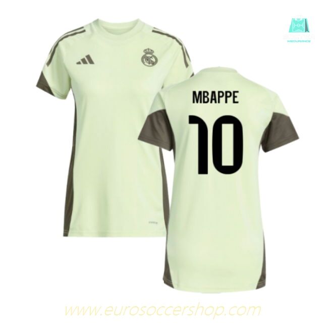 2025-2026 Real Madrid Training Jersey (Almost Lime) - Womens (Mbappe 10)
