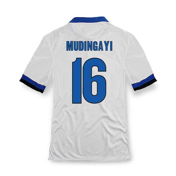 13-14 Inter Milan 16 Mudingayi Away White Soccer Jersey Shirt -