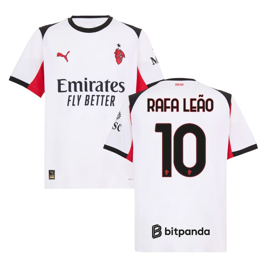 AC Milan Away Shirt 10 Rafa Leao 202526 - Official Replica 9668