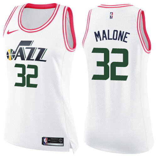 Jazz Karl Malone #32 Durable 2024 Icon NBA Swingman Jersey White