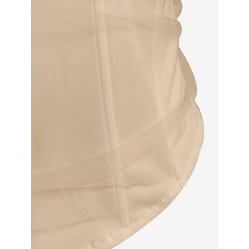 Strapless Mesh Overlay Corset Top HE0109