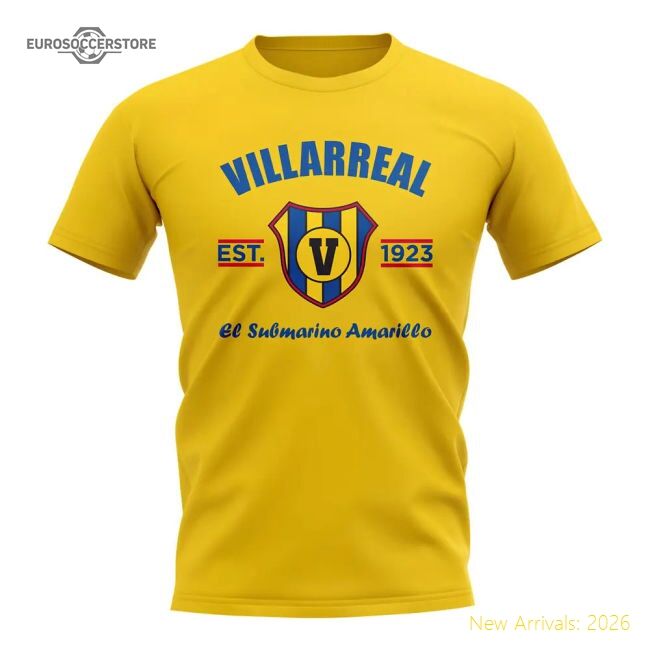 Fan-Favorite Villarreal Established Football T-Shirt (Yellow)