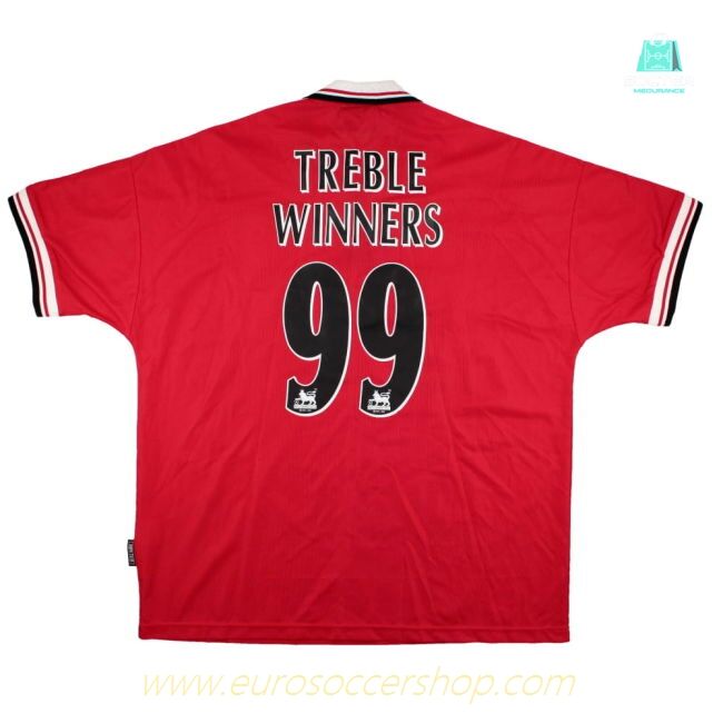 Manchester United 1998-2000 Home Shirt (XXL) Treble Winners #99 (Excellent)