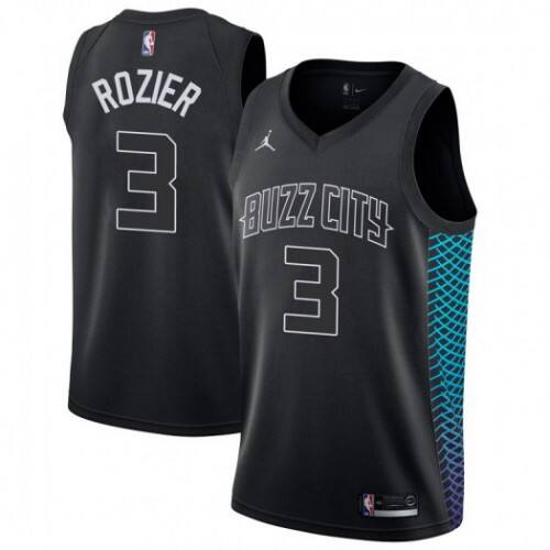 Nike Charlotte Hornets #3 Terry Rozier Black NBA Jordan Swingman City Edition Jersey Mens