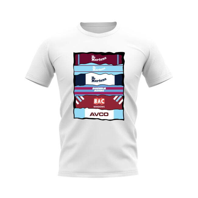 West Ham Shirt Sponsor History T-shirt (White)