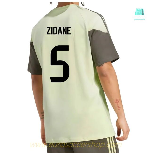 2025-2026 Real Madrid Training Tee (Almost Lime) (Zidane 5)