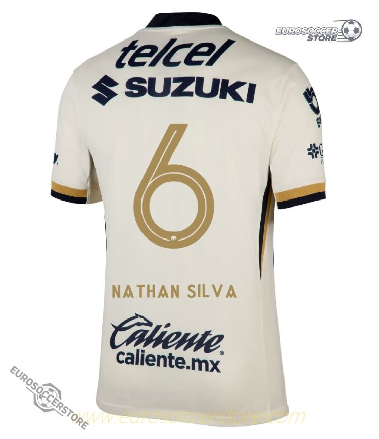 NATHAN SILVA 6 Pumas UNAM Home Jersey 25-26