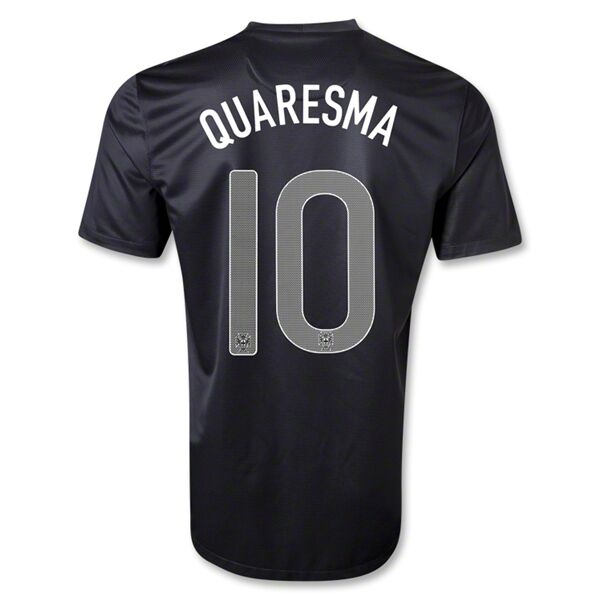 2013 Portugal 10 QUARESMA Away Black Shirt - Official Replica 4648