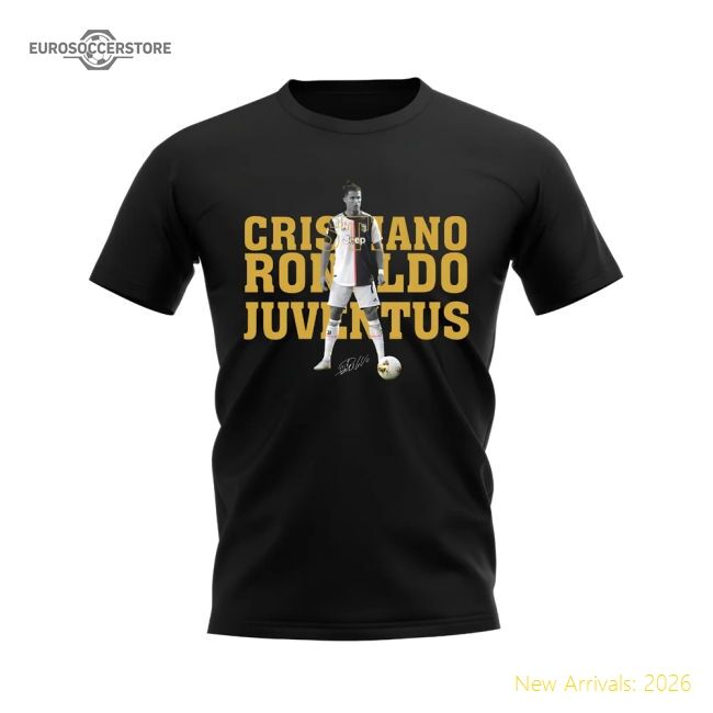 Cristiano Ronaldo Bianconeri Player Tee (black) - Portugal Captain