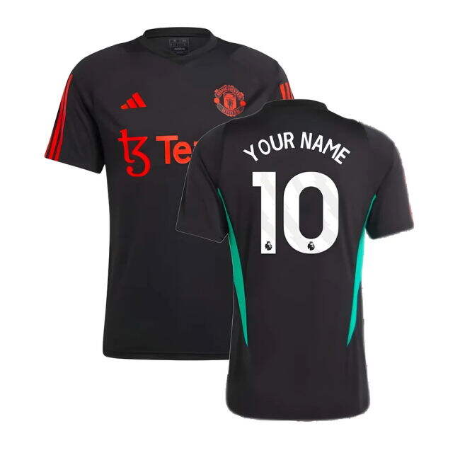 2023-2024 Man Utd Training Jersey (Black) (Your Name)