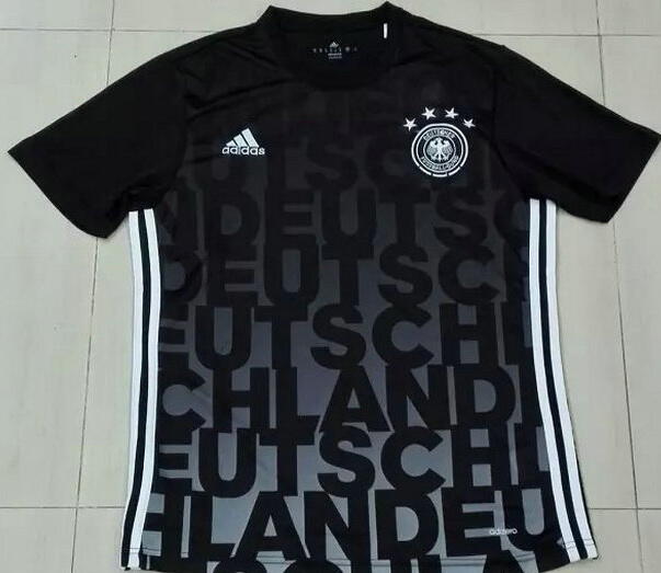 Germany 2016-17 Black Pre-Match Training Shirt - Official Replica