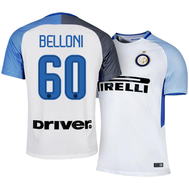 Inter Milan Away 201718 60 Niccolo Belloni Soccer Jersey Shirt -