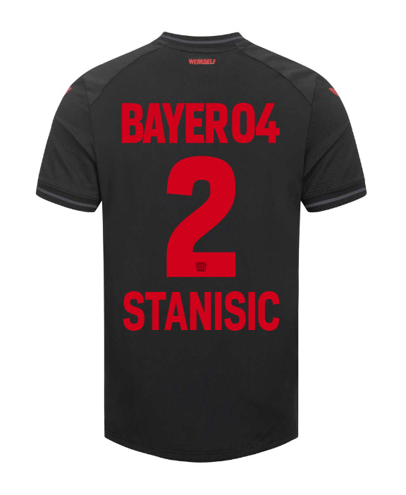 Bayer 04 Leverkusen STANISIC 2 Home Football Jersey for the 23-24 Season