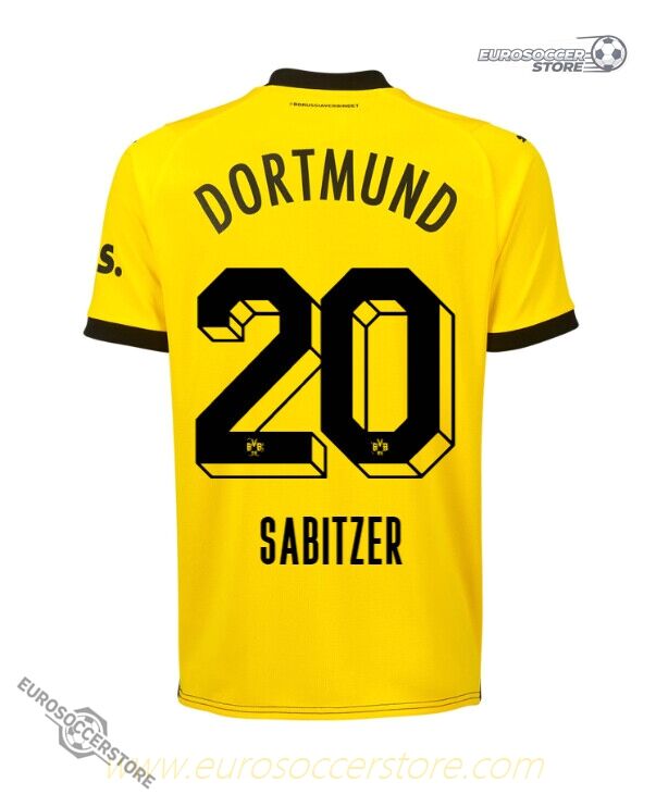 Borussia Dortmund Sabitzer 2023-24 Season Home Jersey Version 20