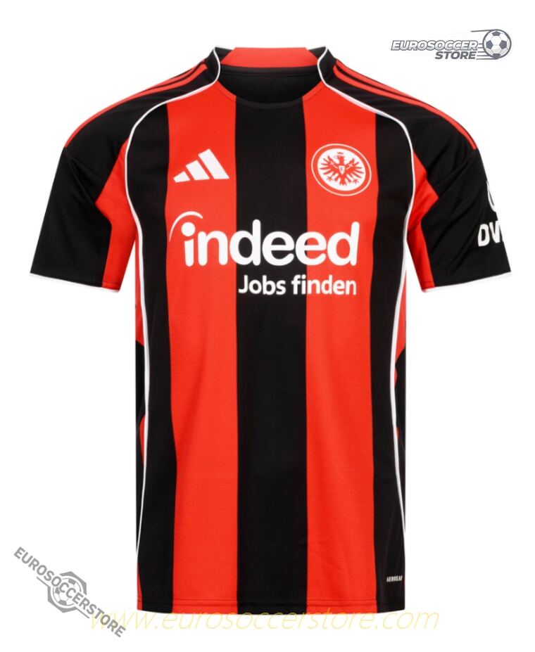 Eintracht Frankfurt Home BAHOYA 19 Football Jersey for the 25-26 Season