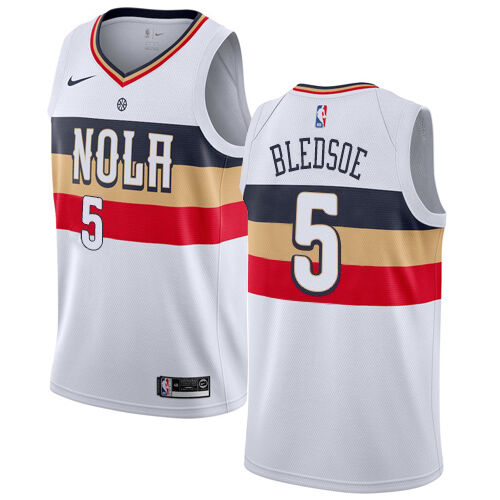 Pelicans #5 Eric Bledsoe Premium 2024 Earned NBA Jersey - White