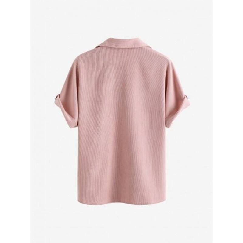 Corduroy Pocket Short Sleeve Shirt VN7377
