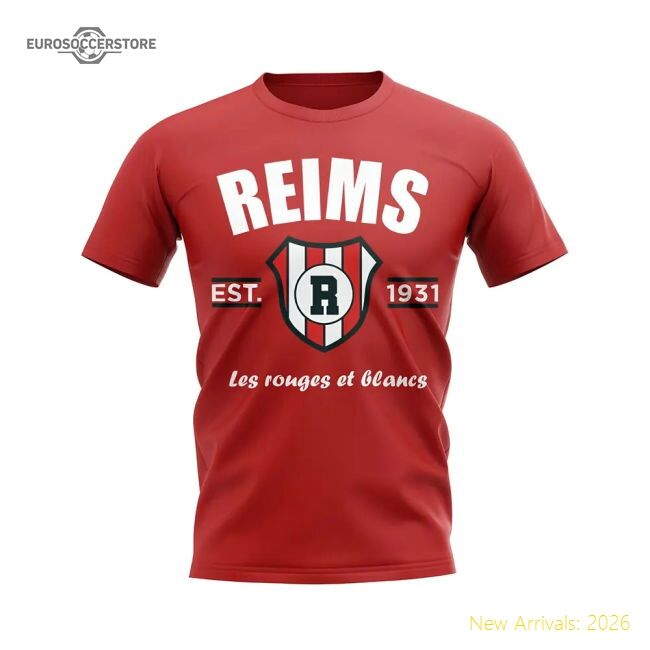 Top-Quality Genuine Reims Established Football T-Shirt (Red)