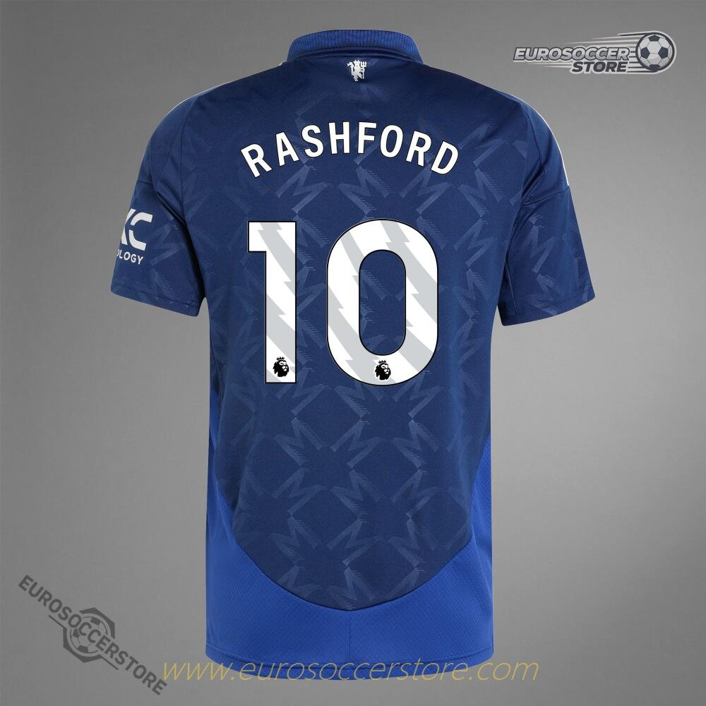 Away Jersey of Manchester United for the 24-25 season, featuring RASHFORD with the number 10.
