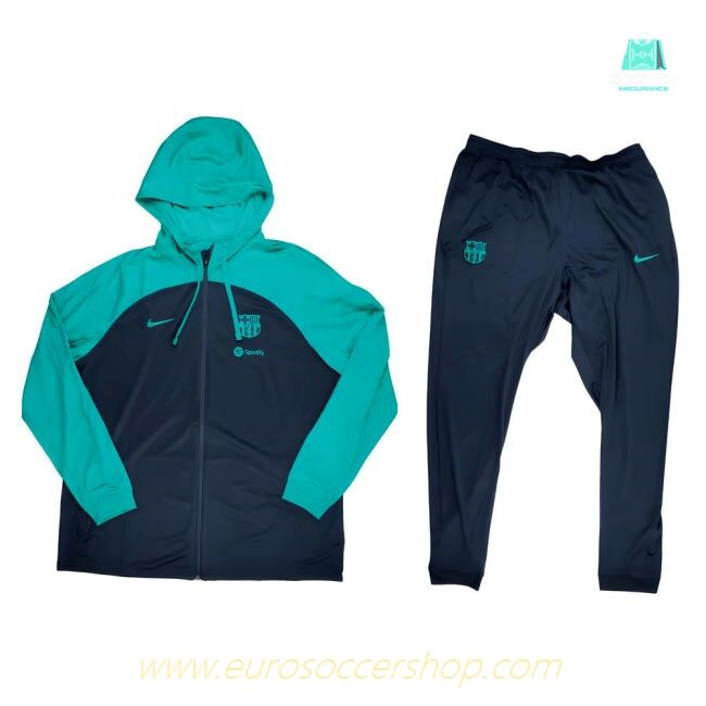 2023-2024 Barcelona Hooded Strike Tracksuit (Thunder)