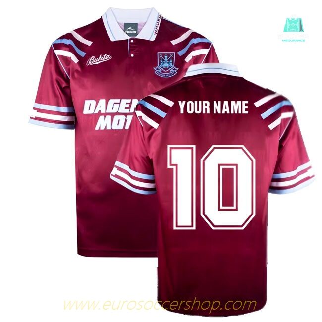 West Ham United 1992 Retro Football Shirt (Your Name)