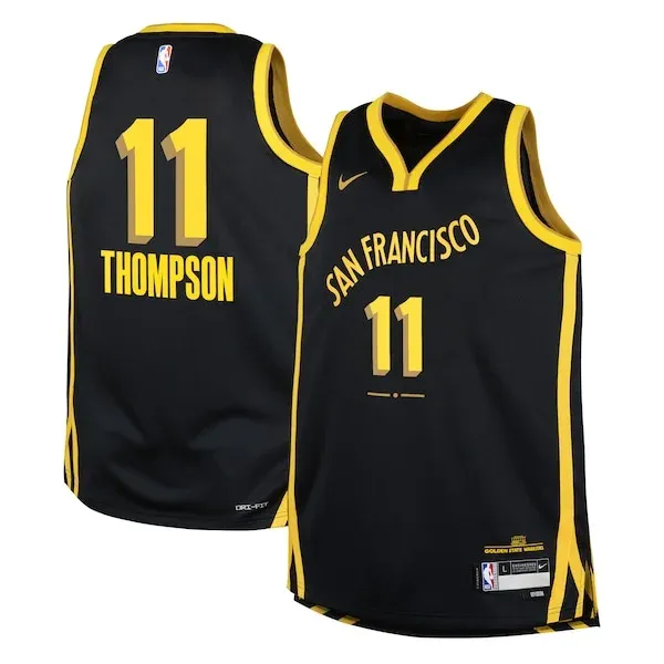 Klay Thompson GSW Swingman Jersey - retro genuine - Black casual