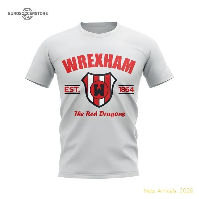 First-class Wrexham Established Football T-shirt (white)