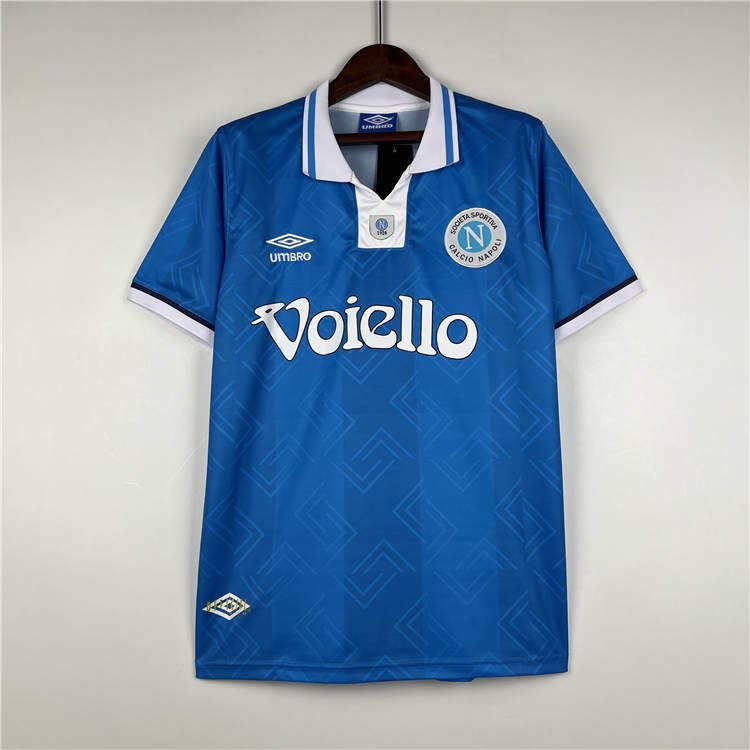 9394 Napoli Retro Football Shirt Home Blue Soccer Shirt - Official