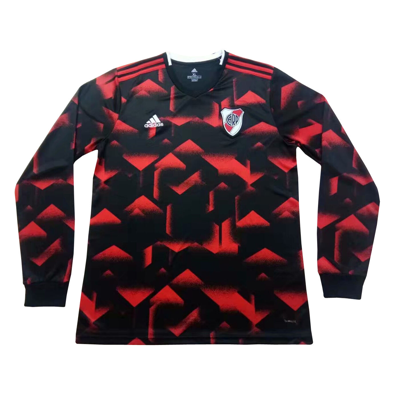 River Plate Away Long Sleeve 2019-20 Soccer Jersey Shirt - Official