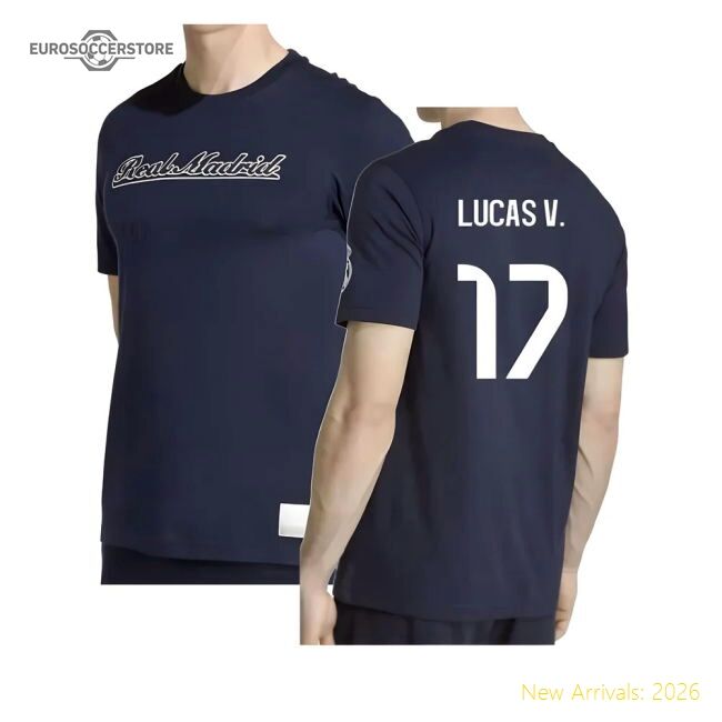 Premium 2025-2026 Real Madrid Us Tee (navy) (lucas V 17)