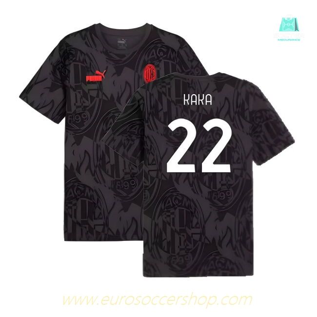 2024-2025 AC Milan ftblCulture Tee AOP (Black) (Kaka 22)