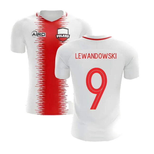 New Poland Home Match Shirt 2025-2026 (Lewandowski 9)