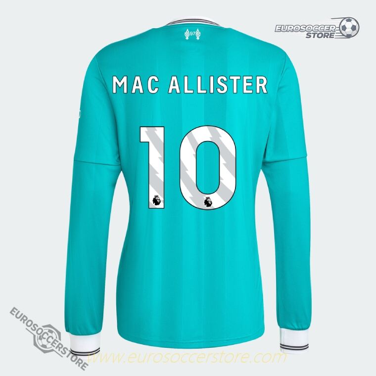 Long Sleeve Third Version Liverpool MAC ALLISTER 10 Jersey for the 25-26 Season