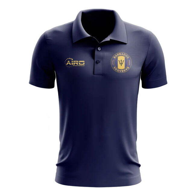 Climate-Control Barbados Football Polo Shirt (Navy) Collector'S-Item