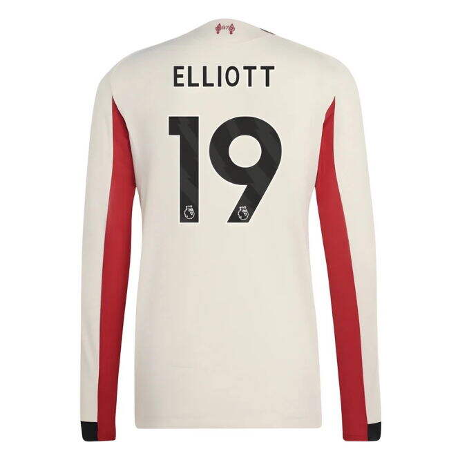 2025-2026 Liverpool Authentic Long Sleeve Away Shirt (Elliott 19)